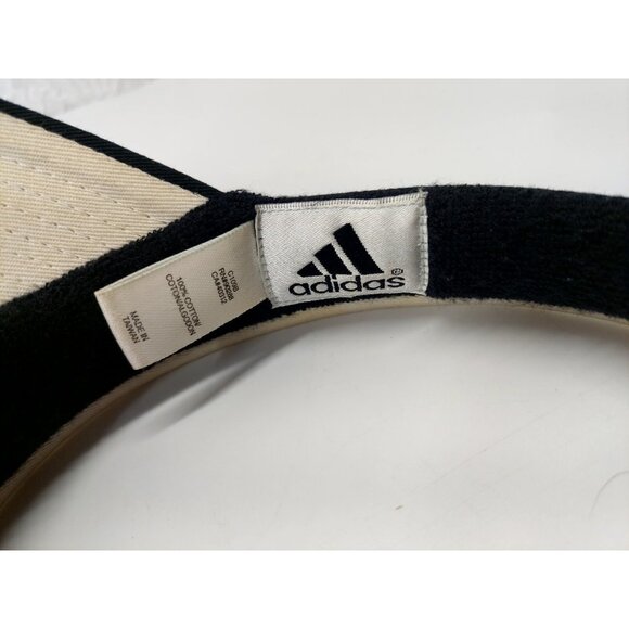 Adidas Black Visor White Embroidered Logo Visor Hat - Picture 8 of 8